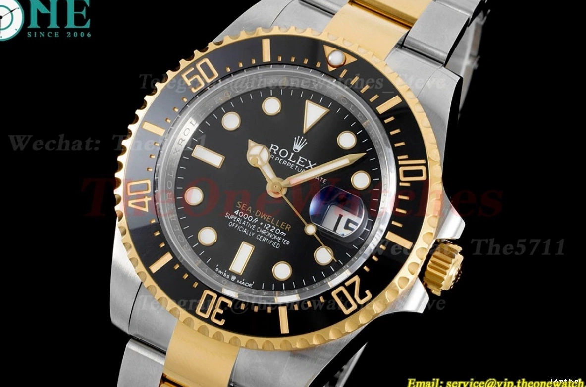 SeaDweller Black Dial 126603 SS VR3235 43mm YG APF 0319